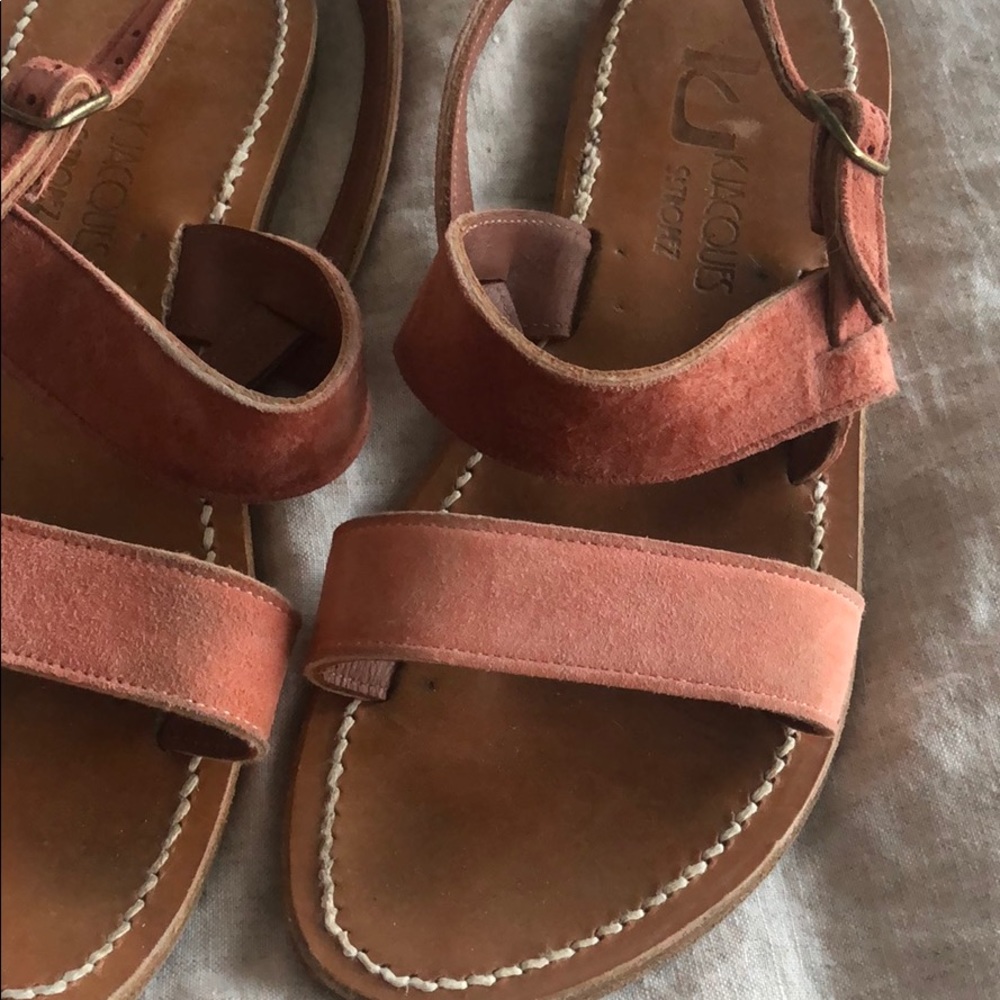 KJacques St. Tropez suede pink sandals